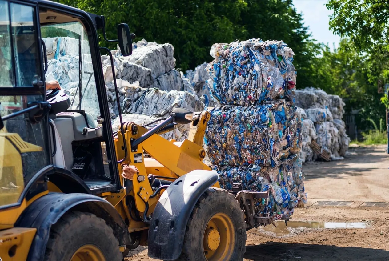 Operação de movimentação de materiais recicláveis